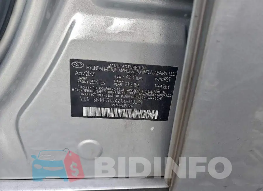 5NPEG4JA6MH130535 Photo# 13