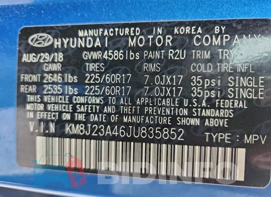 KM8J23A46JU835852 Photo# 13