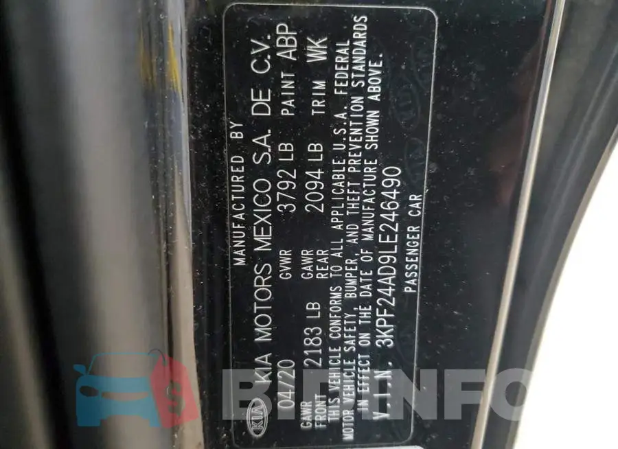 3KPF24AD9LE246490 Photo# 12