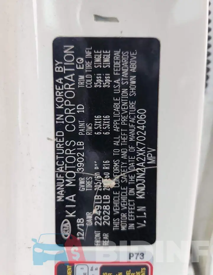 KNDJN2A2XK7024060 Photo# 12