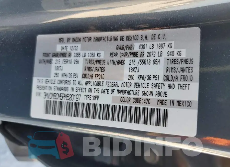 3MVDMBCM5PM520197 Photo# 13