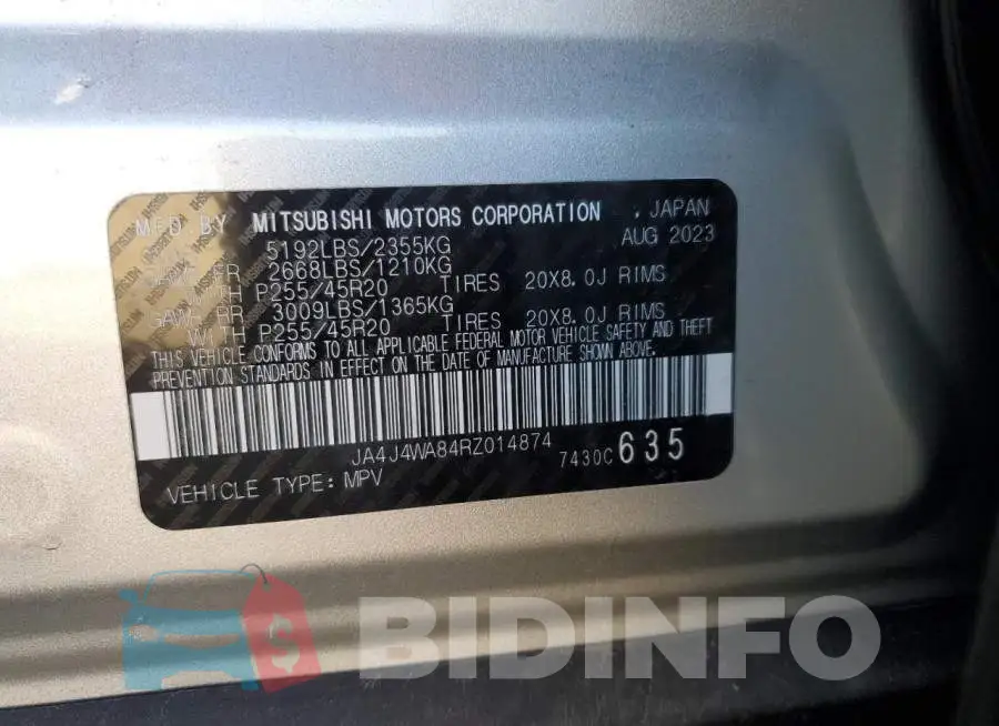 JA4J4WA84RZ014874 Photo# 13