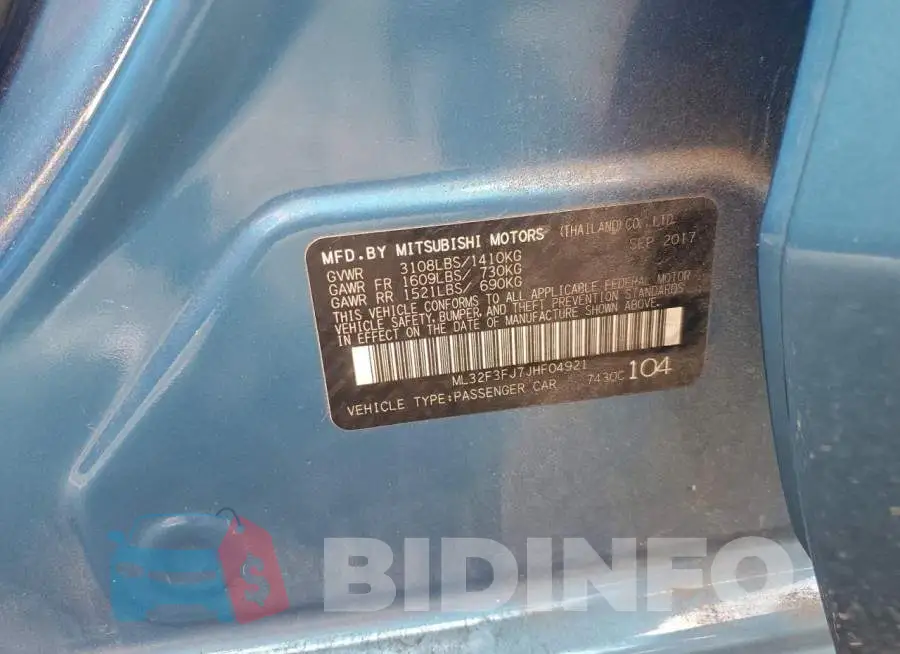 ML32F3FJ7JHF04921 Photo# 13