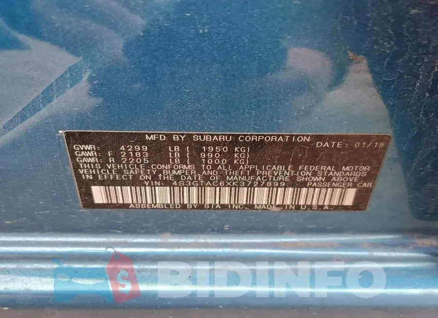 4S3GTAC6XK3727899 Photo# 13