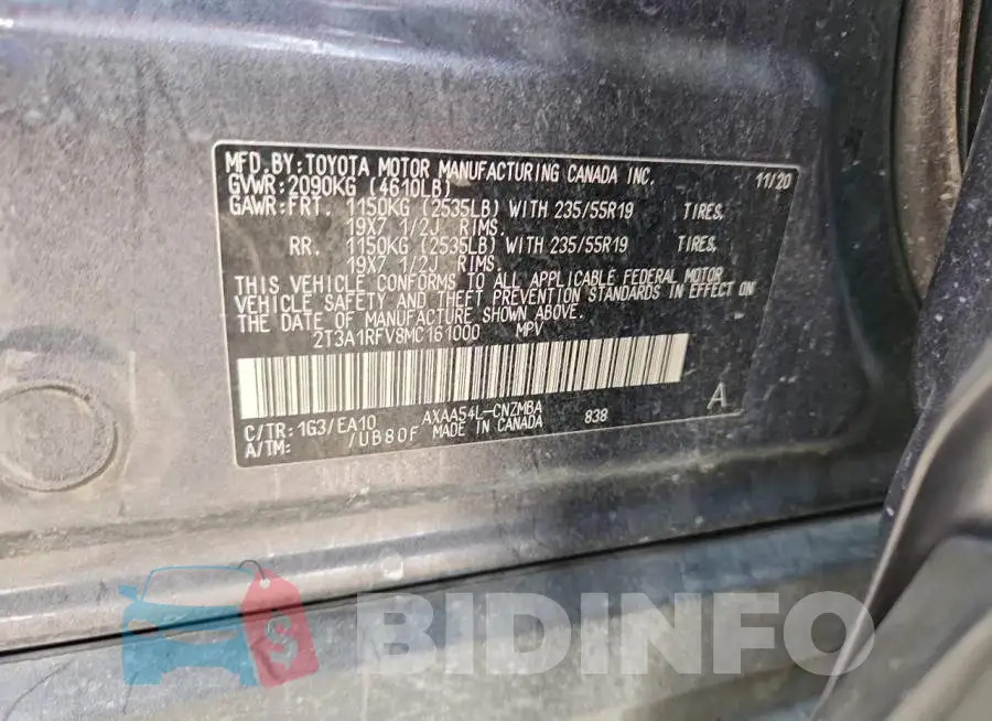 2T3A1RFV8MC161000 Photo# 13