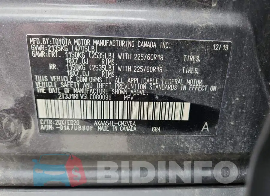 2T3J1RFV5LC080096 Photo# 12