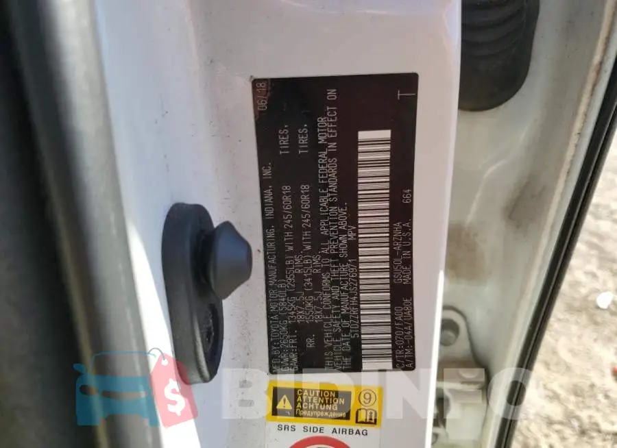 5TDZZRFH4JS276971 Photo# 13