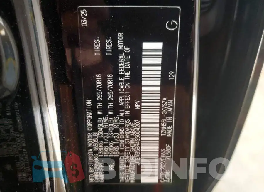 JTEVB5BR4S5004207 Photo# 13