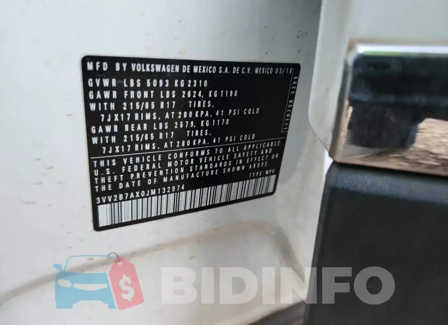 3VV2B7AX0JM132974 Photo# 14