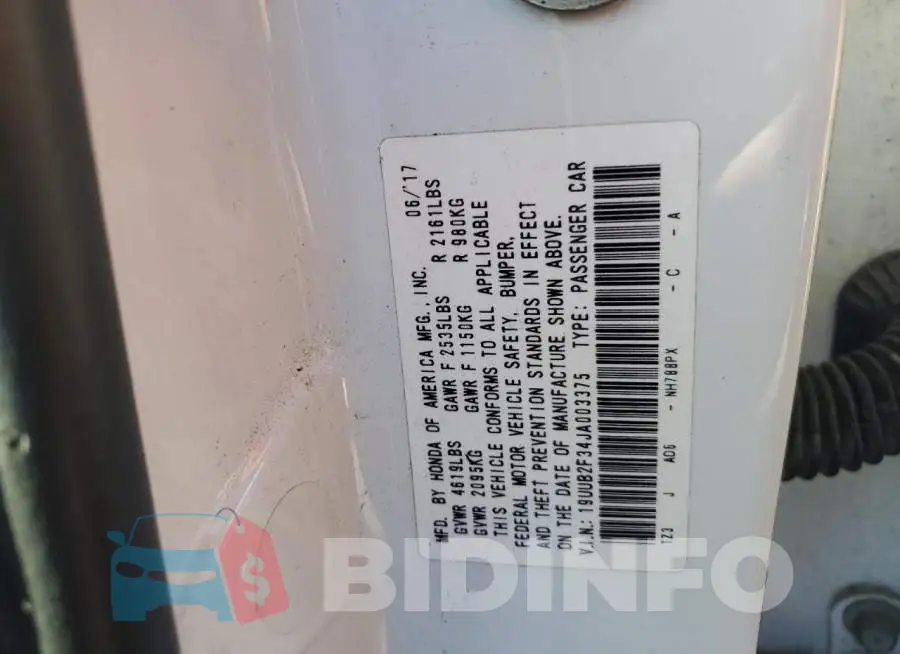 19UUB2F34JA003375 Photo# 12