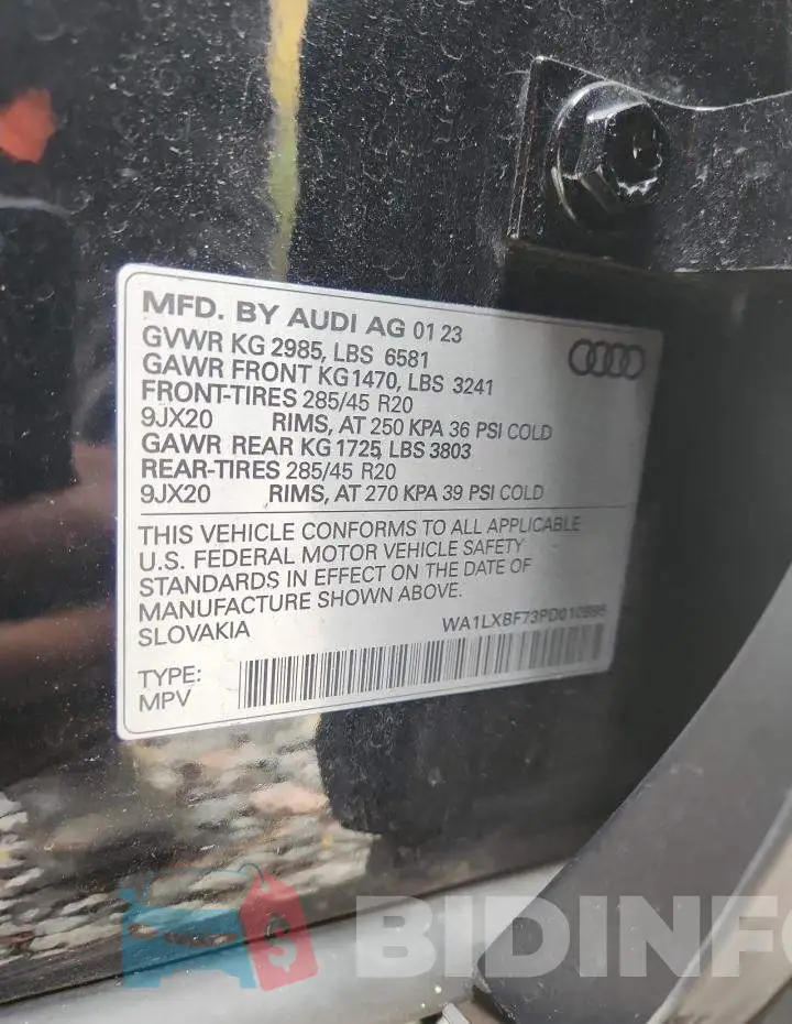 WA1LXBF73PD010995 Photo# 13