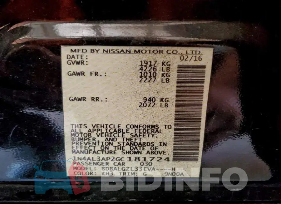 1N4AL3AP2GC181724 Photo# 12