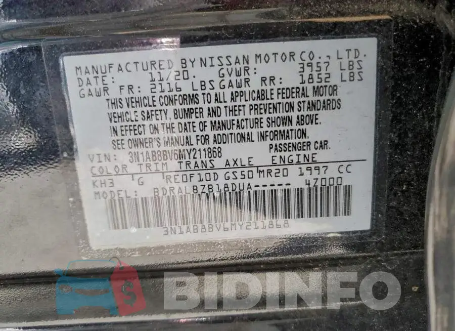 3N1AB8BV6MY211868 Photo# 12