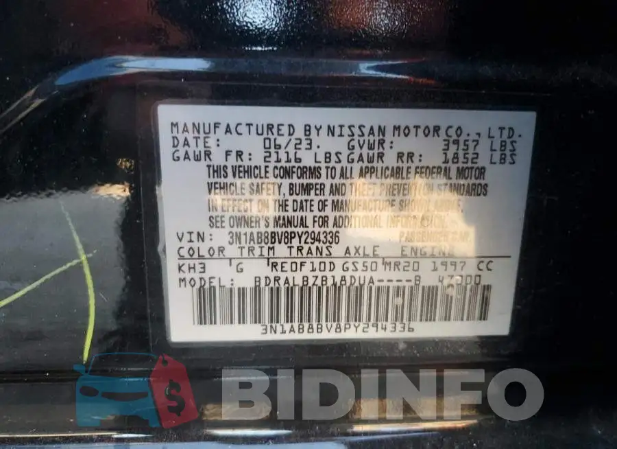 3N1AB8BV8PY294336 Photo# 12