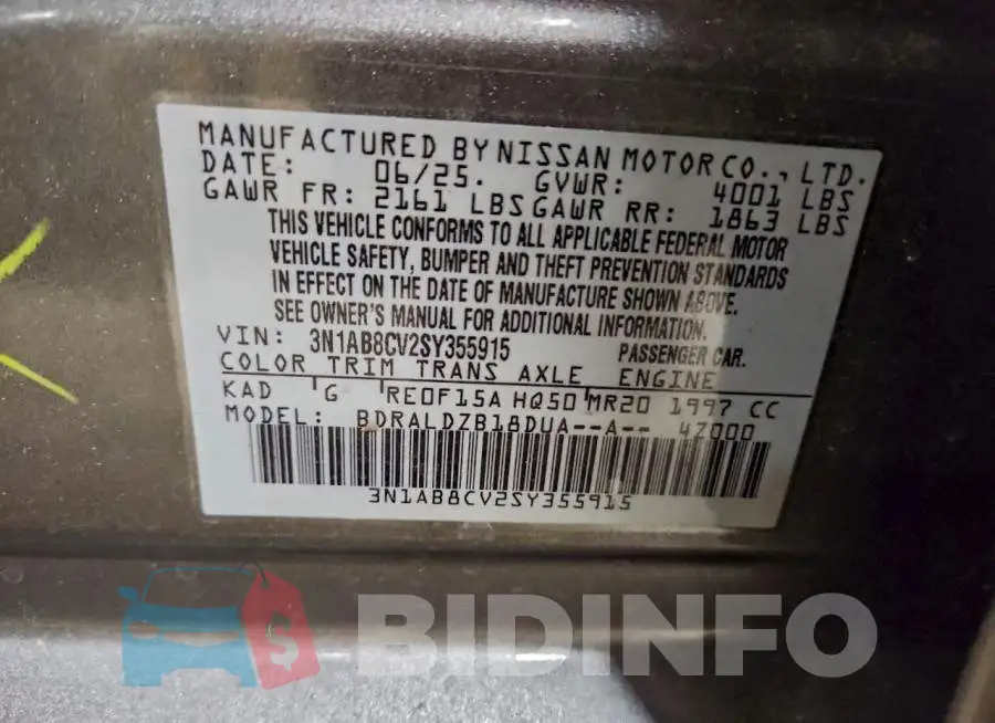 3N1AB8CV2SY355915 Photo# 12