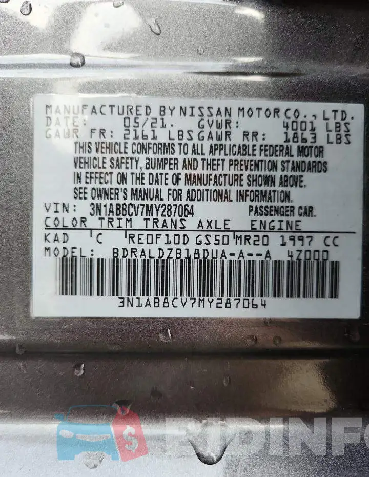 3N1AB8CV7MY287064 Photo# 13