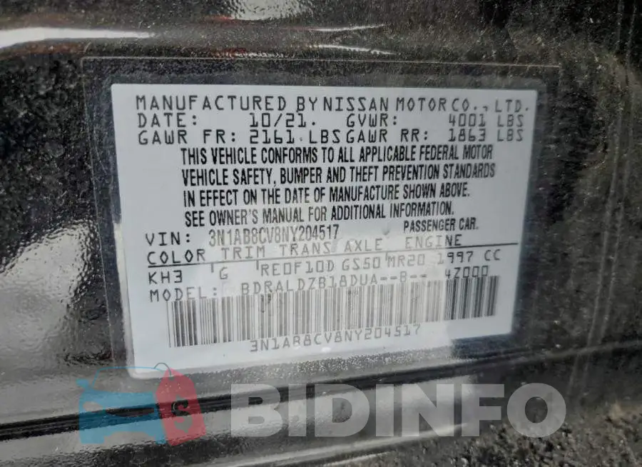 3N1AB8CV8NY204517 Photo# 12