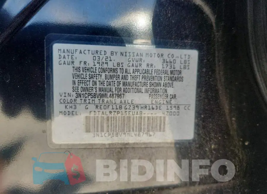 3N1CP5BV9ML487967 Photo# 12