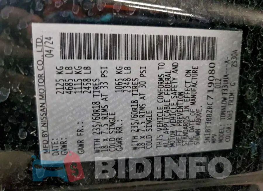 5N1BT3BB2RC719080 Photo# 12