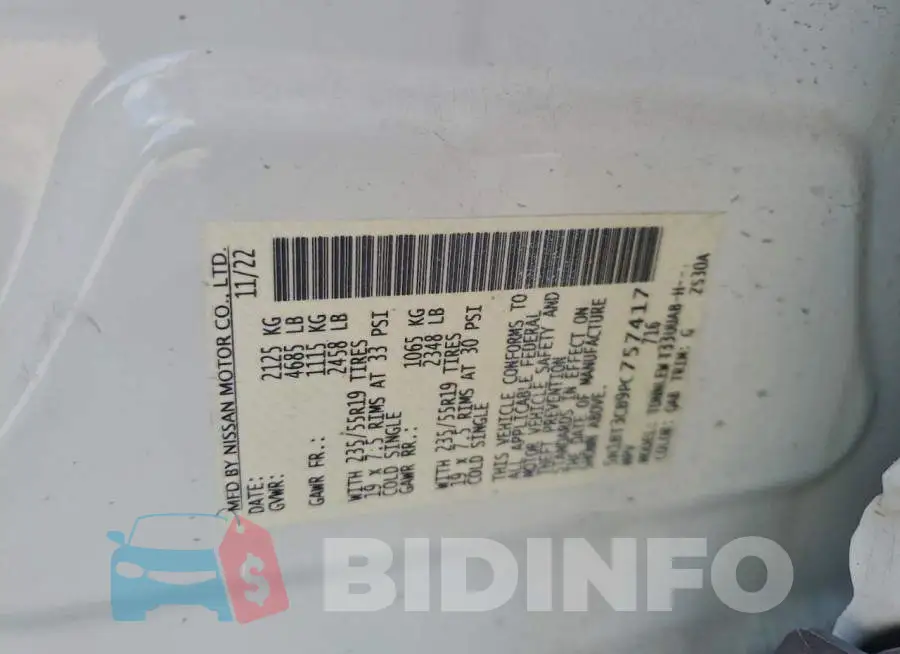5N1BT3CB9PC757417 Photo# 12