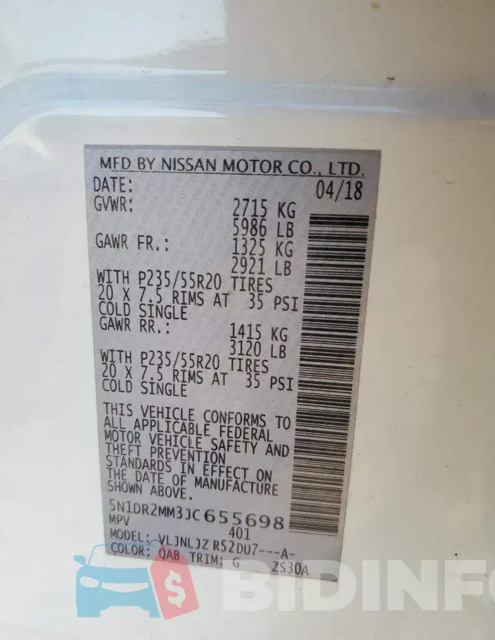 5N1DR2MM3JC655698 Photo# 13