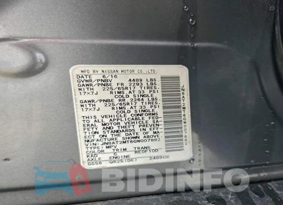 JN8AT2MT6GW007882 Photo# 13