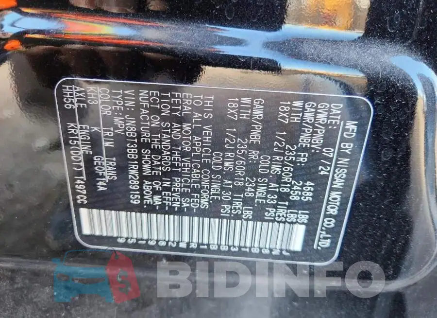 JN8BT3BB1RW289159 Photo# 13