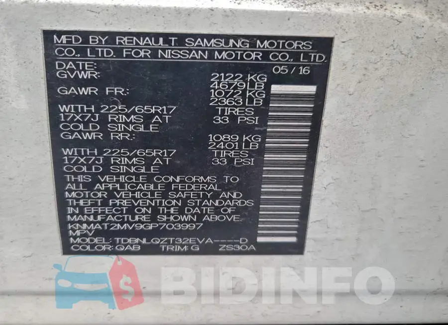 KNMAT2MV9GP703997 Photo# 13