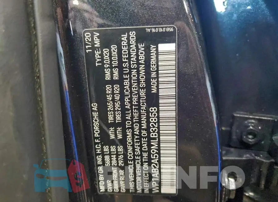 WP1AB2A59MLB32858 Photo# 13
