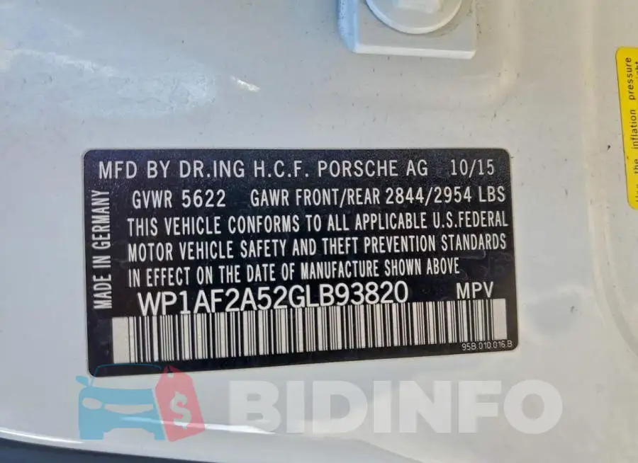 WP1AF2A52GLB93820 Photo# 13