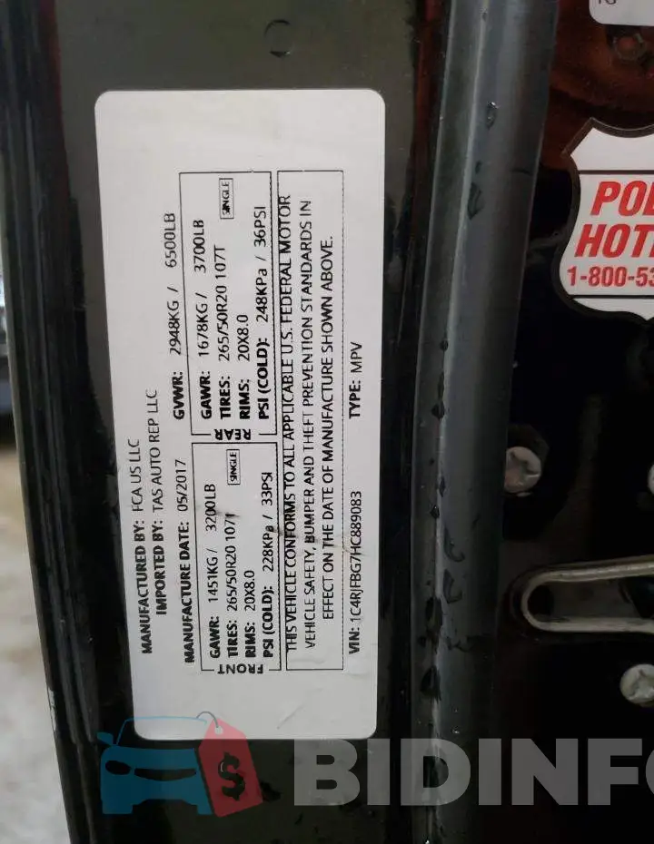 1C4RJFBG7HC889083 Photo# 13