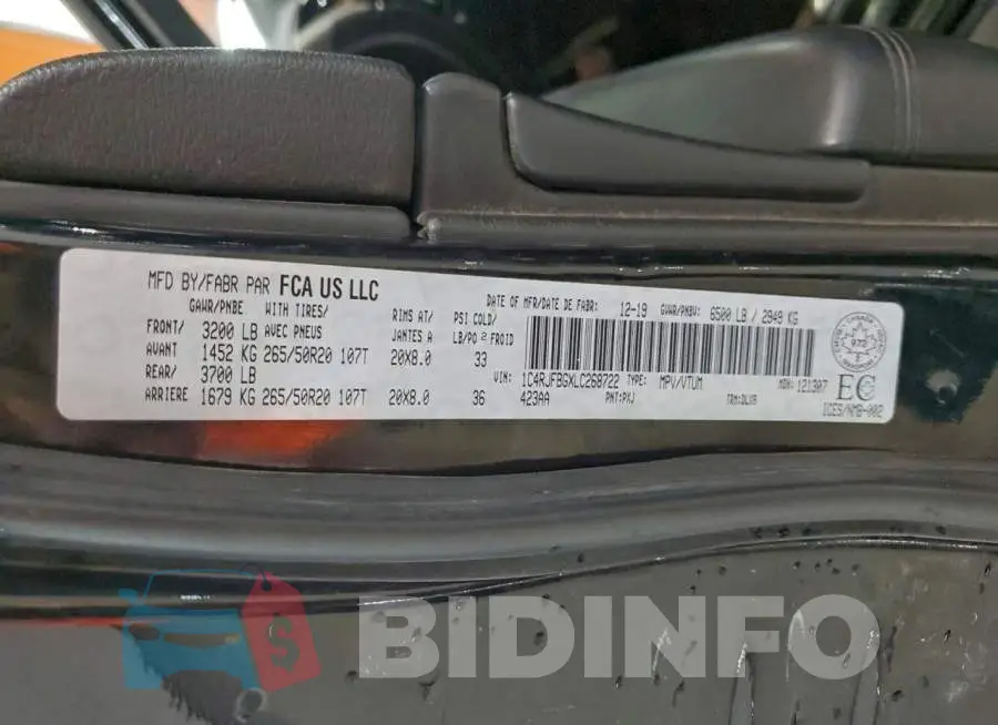 1C4RJFBGXLC268722 Photo# 14