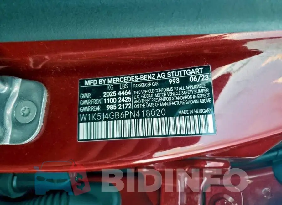 W1K5J4GB6PN418020 Photo# 13