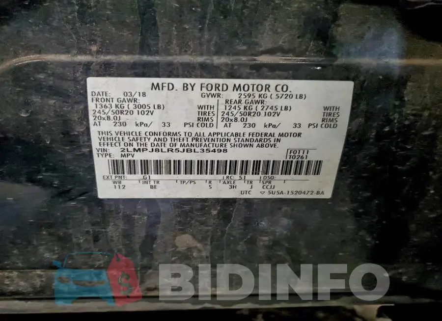 2LMPJ8LR5JBL35498 Photo# 14