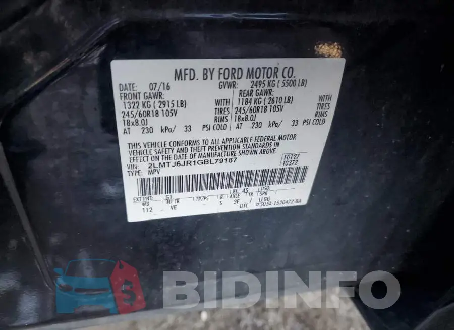 2LMTJ6JR1GBL79187 Photo# 13