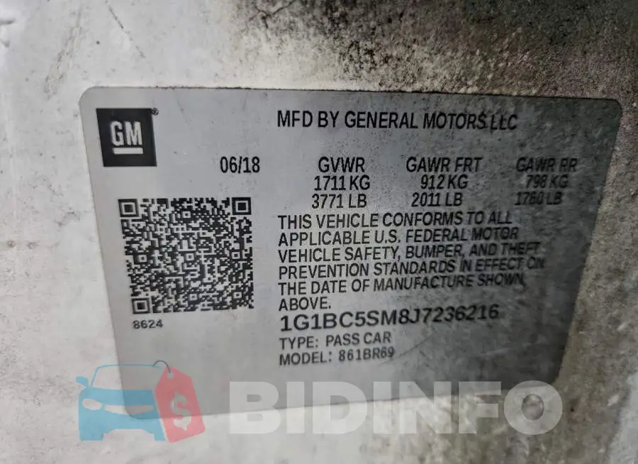 1G1BC5SM8J7236216 Photo# 12