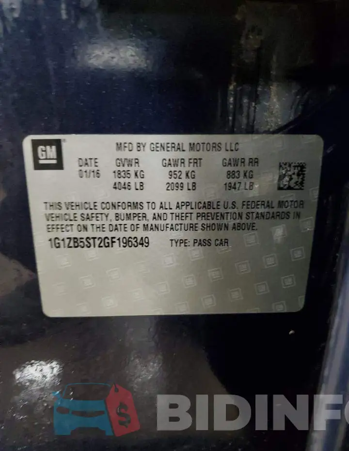1G1ZB5ST2GF196349 Photo# 13