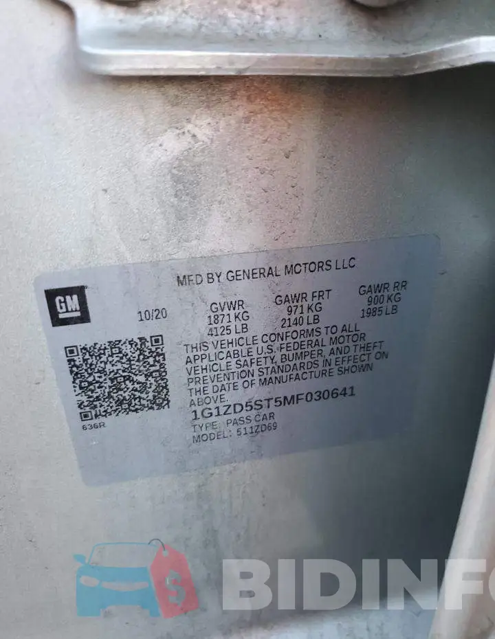 1G1ZD5ST5MF030641 Photo# 12