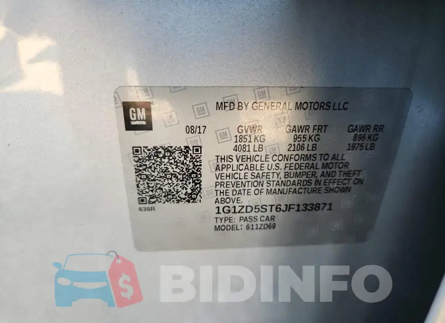 1G1ZD5ST6JF133871 Photo# 12