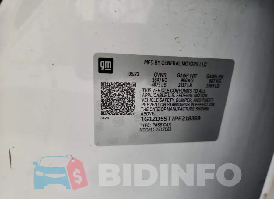 1G1ZD5ST7PF218369 Photo# 13