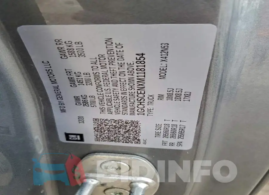 1GCHSCENXM1181854 Photo# 13