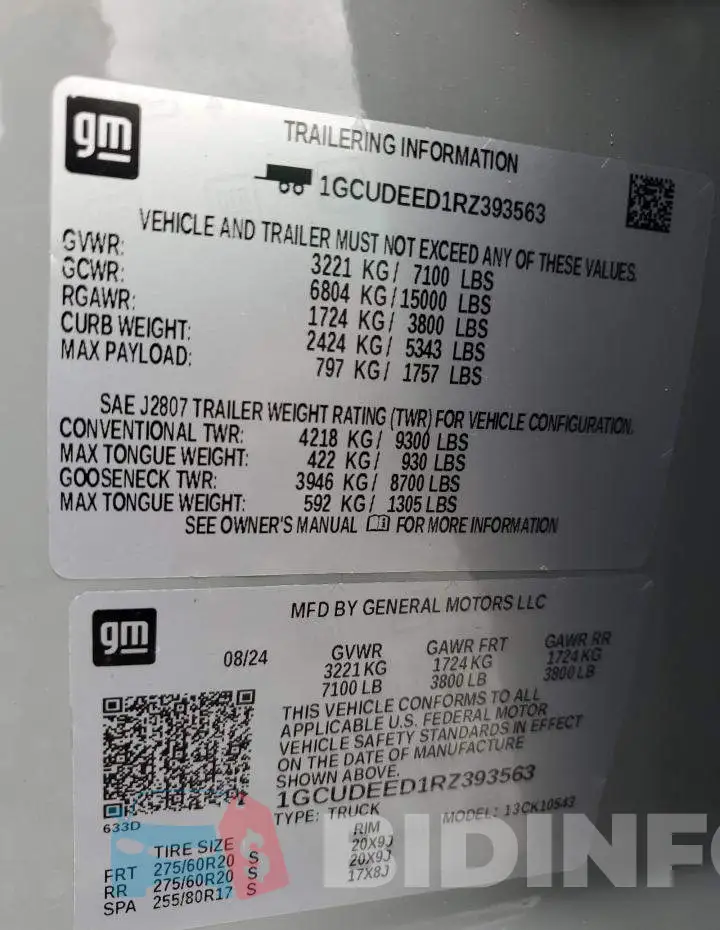 1GCUDEED1RZ393563 Photo# 12