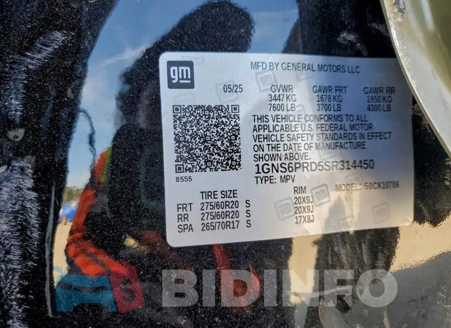 1GNS6PRD5SR314450 Photo# 13