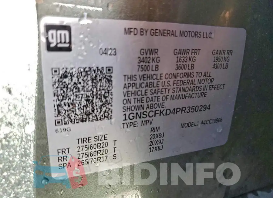 1GNSCFKD4PR350294 Photo# 14