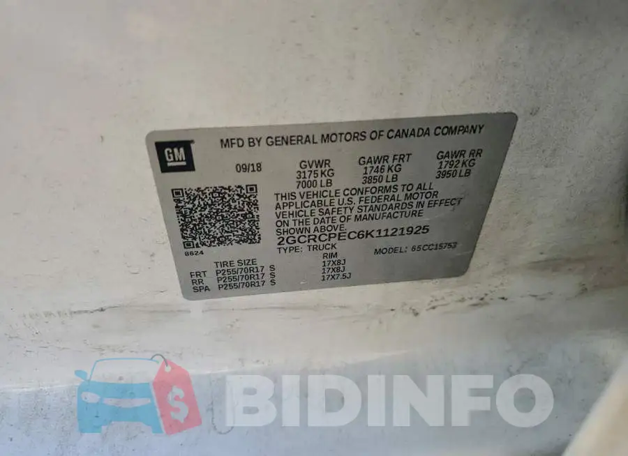 2GCRCPEC6K1121925 Photo# 12