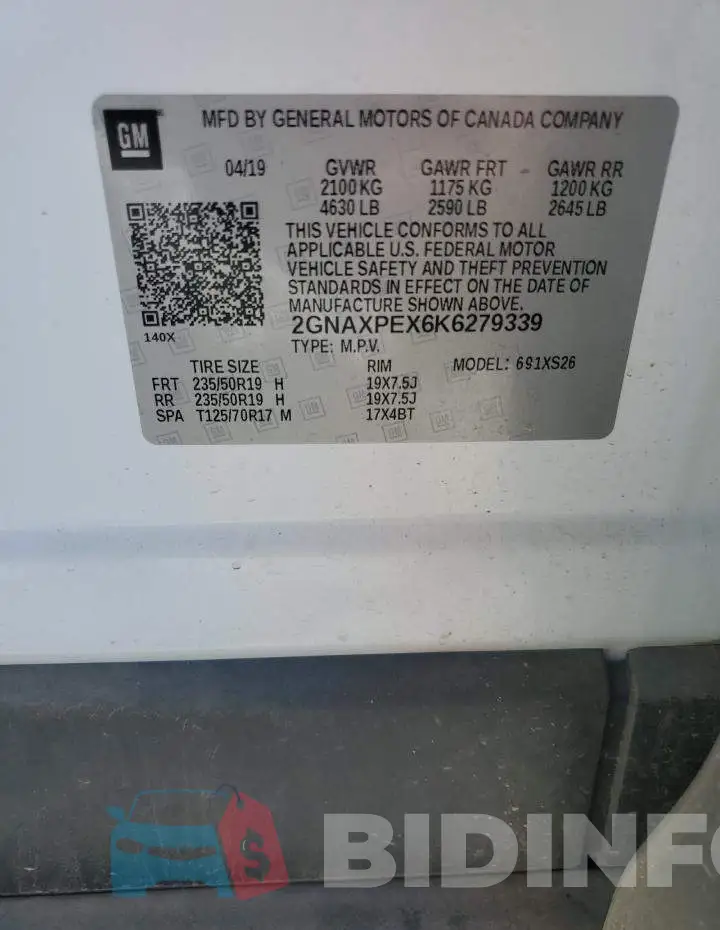 2GNAXPEX6K6279339 Photo# 13