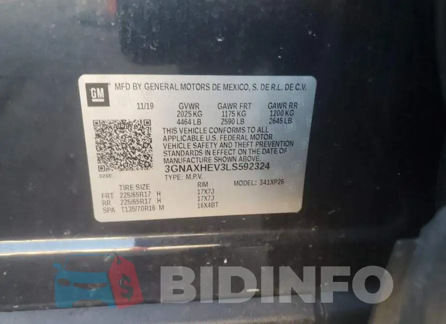3GNAXHEV3LS592324 Photo# 13