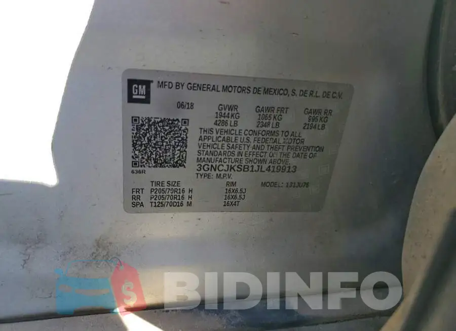 3GNCJKSB1JL419913 Photo# 14