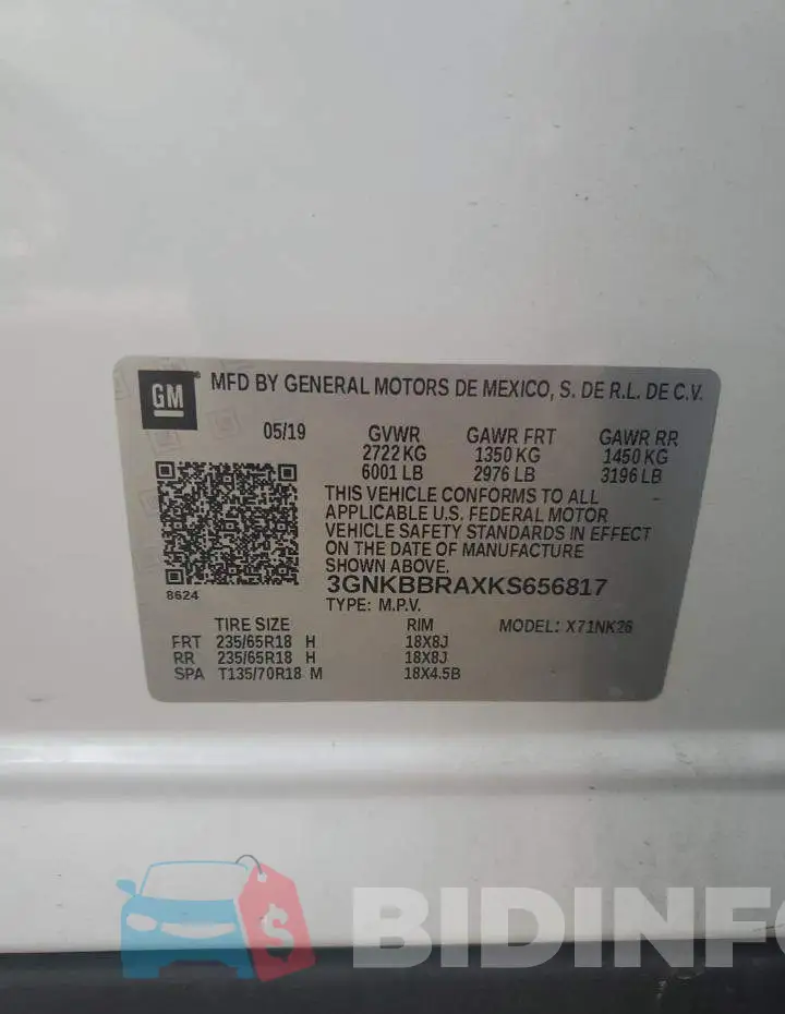 3GNKBBRAXKS656817 Photo# 13