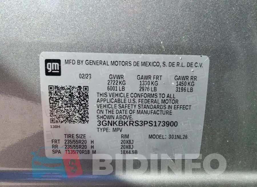 3GNKBKRS3PS173900 Photo# 14